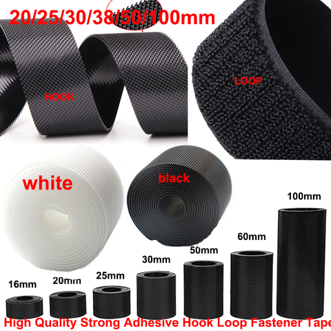 1meter 20/25/30/50/100mm High Quality Strong Adhesive Hook Loop Fastener Tape Strip Nylon Sticker Velcros for Sewing DIY No Glue ► Photo 1/6