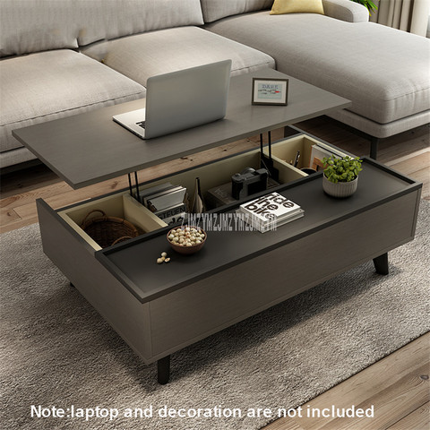 Nordic Simple Lifting Tea Table Lifting Sofa Side Table Living Room Multifunctional Liftable Table Furniture with Storage Space ► Photo 1/5