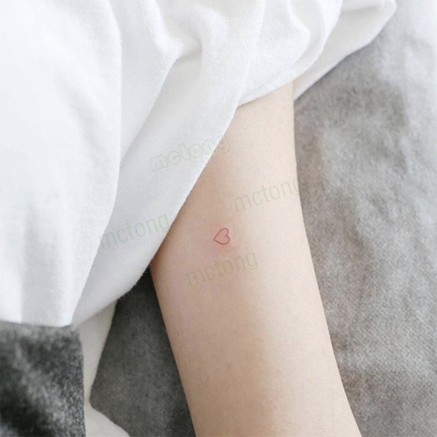 Temporar Tattoo Sticker Red Cute Heart Moon Sun Flower Animal Waterproof Art Water Transfer Fake Tatoo Flash Tatto for Men Women ► Photo 1/6