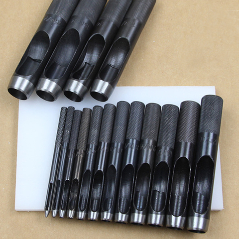 1-25mm Leathercraft Tool Set Punching Leather Hole Punch Round Steel Leather Craft Hollow Hole Punch Metal Gaskets  Rubber Tools ► Photo 1/6