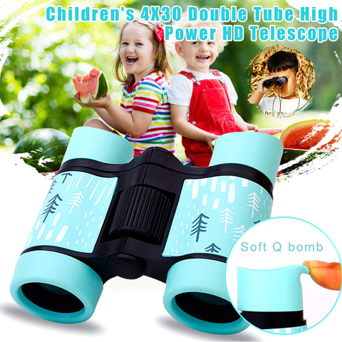 Binoculars HD 4x30 Telescope Rubber Children Colorful Telescope Fixed Zoom Anti-skid Portable Field glasses Gifts for Children ► Photo 1/6