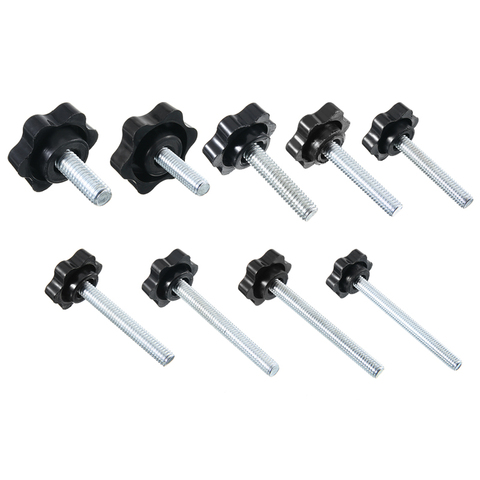 5Pcs M6 10-60mm Plastic Star Shape Head Thread Knurled Thumb Tighten Screw Clamping Grip Knob Screw Wood Plum Bolt ► Photo 1/6