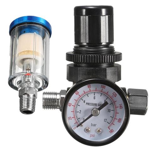HVLP Spray Air Regulator Pressure Gauge & 1/4