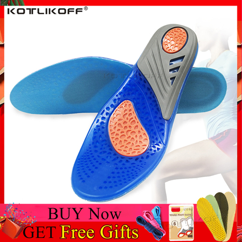 Silicone Gel Insoles Orthopedic Massaging Shoe Inserts Sports Shock Absorption Shoe Pad Comfortable For Men Women Shoes Insole ► Photo 1/6