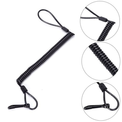 1 Pc Outdoor Tactic Spring Lanyard Elastic Retractable Anti-lost Waist Hanging Retention Rope Police Pistols Gun Rifle Sling ► Photo 1/6
