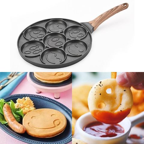 Non-stick Pancake Pan Smiley Pancake Griddle Flip Cooker with 7 Flapjack  Faces Breakfast Pan - Price history & Review, AliExpress Seller -  Worldwide Chinese Arts Store emm Store
