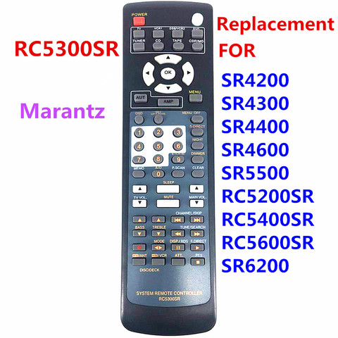 RC5300SR New Remote control For Marantz Audio System SR4200 SR4300 SR4400 SR4600 SR5500 RC5200SR RC5400SR RC5600SR SR6200 ► Photo 1/4