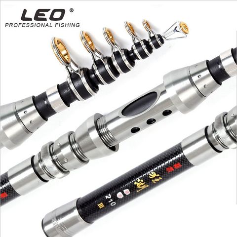 Mini Portable 1.5-2.4m Carbon Fiber Telescopic Sea Fishing Rod Casting Lure Fishing Pole Multifunctional Fishing Rod Pesca LEO ► Photo 1/6