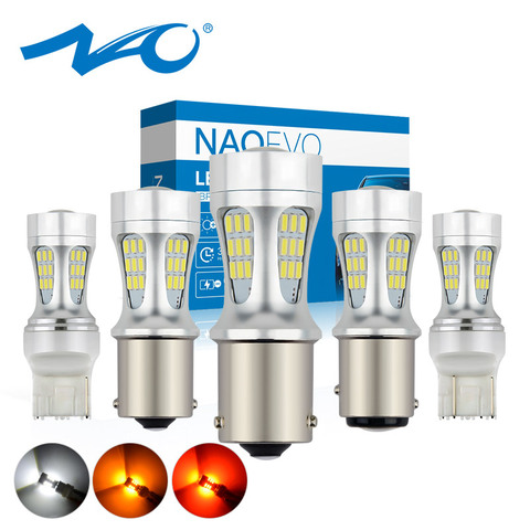 NAO P21W led bulb p21/5w car light t20 7443 py21w led 1156 ba15s auto 12V bay15d 1157 bau15s w21w w21/5w For BMW 7440 T25 5W DRL ► Photo 1/6