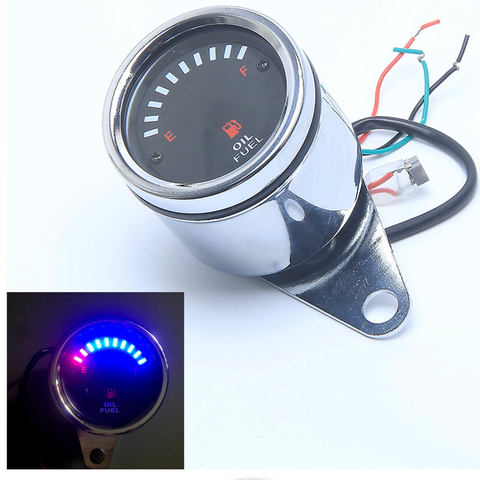 2.56 inch Universal Motorcycle Electrical Fuel Level Gauge 12V  (Chrome Bezel) ► Photo 1/1