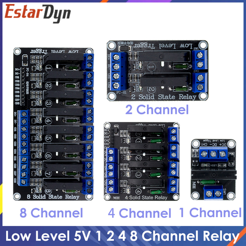 5V 1 2 4 8 Channel SSR G3MB-202P Solid State Relay Module 240V 2A Output with Resistive Fuse  Diy Kit  For ARDUINO ► Photo 1/6