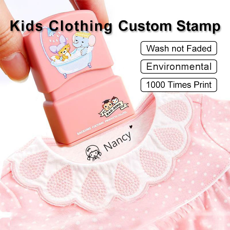 clothing Stamp custom name stamps for school Student Child Baby daycare  Engraved Waterproof Non-fading Clothing Name Seal - AliExpress