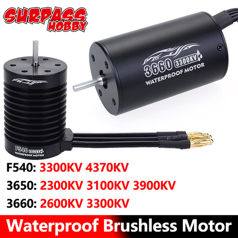 SURPASS HOBBY F540 3660 3650 Waterproof Brushless Motor 2300KV 2600KV 3300KV for 1/10 RC Car Traxxas Axial Redcat HSP Off-road ► Photo 1/6