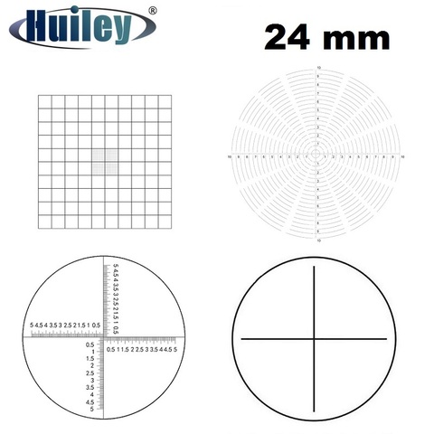 Eyepiece Micrometer Diameter 24mm Optical Glass Cross Ruler Net Concentric Circles Rings Needle for Stereo Microscope 30 30.5mm ► Photo 1/6