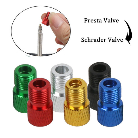 4PCS Aluminum Alloy Bike Valve Adapter Caps Bicycle Air Nozzle Air Pump Road Racing Bike Inner Tube Tools Bicycle Accessories ► Photo 1/6