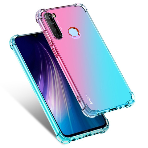 Gradient Color TPU Cover Phone Case For Xiaomi Redmi Note 8T 5 6 7 8 Pro K20 7 7A 8A GO Mi Note 10 9 SE A2 Lite 9T A3 CC9 Coque ► Photo 1/6