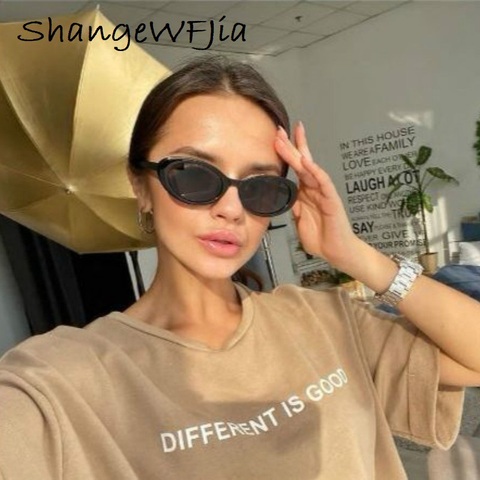 Vintage Oval  Sunglasses Women Luxury Brand Designer Small Oval Sun Glasses Retro Black Red Glasses ladies Goggle ► Photo 1/6