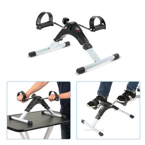 Portable Folding Fitness Pedal Stationary Indoor Exercise Bike Peddler for Arms, Legs, Physical Therapy with Calorie Counter ► Photo 1/1