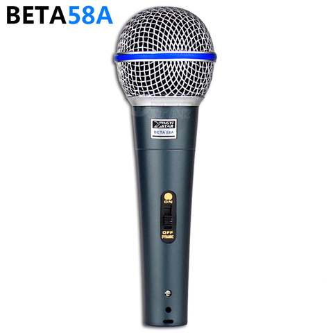 Professional XLR Wired Switch Handheld Mic Vocal Dynamic Microphone Mike For BETA 58A 58 BETA58A PC DJ Mixer Karaoke Microphones ► Photo 1/6
