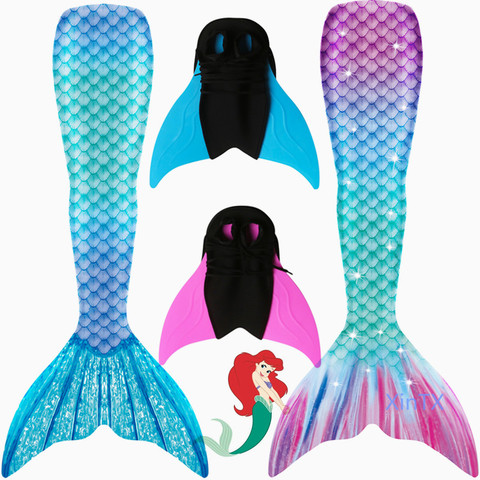 2022 NEW!Little Mermaid Tails Can Add Monofin Swimwear for Kids Adults summer Dress swimmable Suit Mermaid Costume ► Photo 1/6