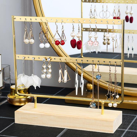 New Steel Stand for Earrings Pendants Bracelets Jewelry Display Stud Earrings Holder Jewellery Rack 3 Colors ► Photo 1/6