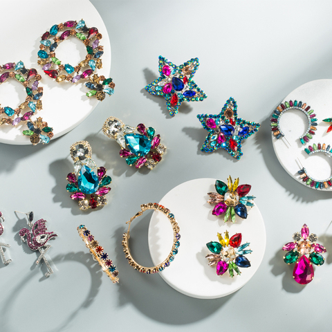 2022 Multicolor Acrylic Earrings Fashion Retro Earrings Female Personality Party Earrings Jewelry ► Photo 1/6