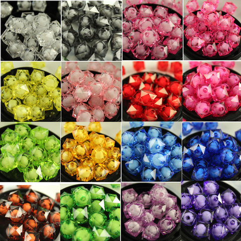 8mm 10mm 12mm Color Square Acrylic Loose spacer beads DIY beaded Door curtain Braided Decoration bead Jewelry Making Kid's Toys ► Photo 1/1