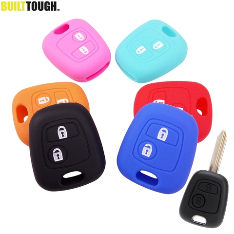 2 Button Silicone Key Cover Fit For Citroen C1 C2 C3 C4 Xsara Picasso Peugeot 106 107 206 207 307 Aygo Remote Case Fob ► Photo 1/6