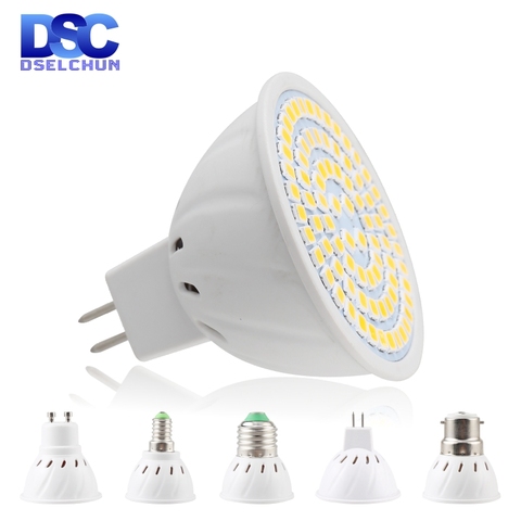 Lampada LED Spotlight Bulb E27 E14 MR16 GU10 B22 220V Bombillas LED Lamp 48 60 80 LED 2835 SMD Lampara Spot Light 3w 4w 5w ► Photo 1/6