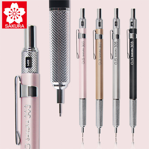 Sakura Drawing Mechanical Pencil XS-303 / XS-305 Metal Rod Writing Constantly Student Sketch Design Mechanical Pencil 0.3/0.5mm ► Photo 1/6