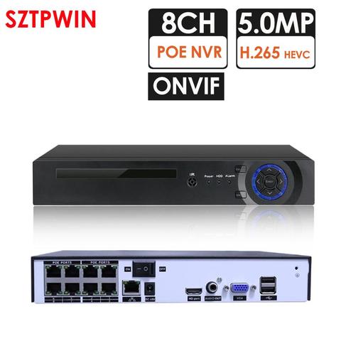 Video Surveillance H.265 PoE NVR 8Channel For HD 1080P 3mp 4MP 5MP IP Camera PoE NVR 48V 802.3af ONVIF 2.4 Xmeye ► Photo 1/6