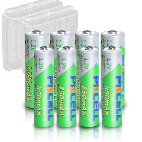 (8PCS pack)1.2V NIMH AA AAA Rechargeable Batteries 4pcs AA 2200mah&4 AAA 850MAH Piles Rechargeables Haute capacit LSD for Toys ► Photo 1/6