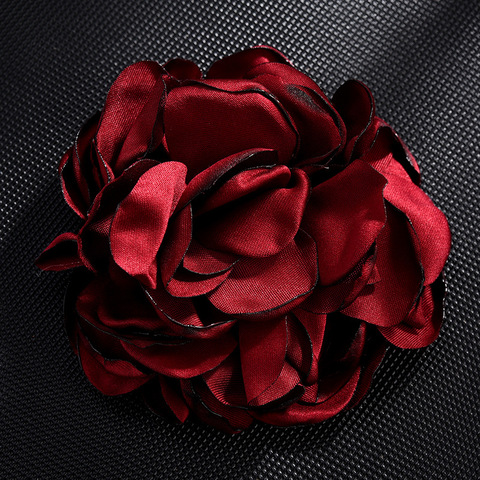 Korean Big Fabric Rose Flowers Brooches Jewelry Cloth Art Orsage Lapel Pin Badge Shirt Collar Gifts for Women Accessories 8CM ► Photo 1/5