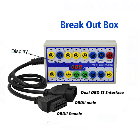 OBD OBD2 Protocol Detector Car Break Out Box Breakout Tool Pin Out BOX ► Photo 1/6