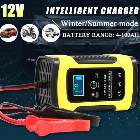 Universal 6A 12v Intelligent Smart Motorcycle Car Battery Pulse Chargers Repair Type Lead Acid Storage Chargers-Battery Auto ATV ► Photo 1/1