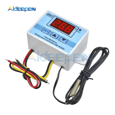 XH-W3002 AC 110V-220V Digital LED Temperature Controller 10A Thermostat Thermostatic Control Switch With Probe Sensor W3002 ► Photo 1/6