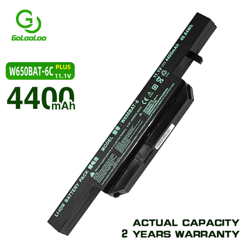 Golooloo 11.1V 4400MaH laptop battery for Clevo W650BAT-6 w650bat 6 K610C-I5 G150SG K650D K750D G150TC G150MG K4 K5 P4-I54572d1 ► Photo 1/5