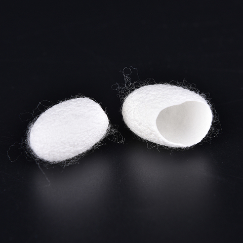 30Pcs Natural Silkworm Cocoons Ball Exfoliating Scrub Blackhead Peel Off Face Cleaning Finger Cotton Pads ► Photo 1/5