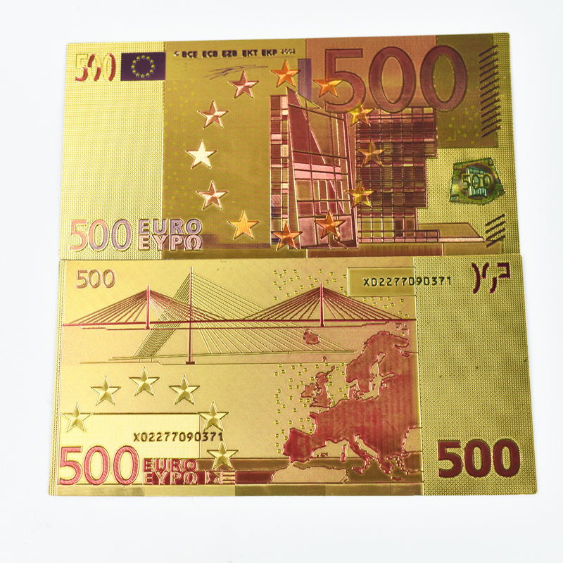 WR Colored Euro 500 Fake Banknotes Silver Foil Euro Banknote Bill Paper Money