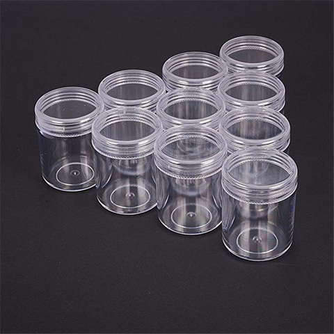 10pcs Clear Plastic Bead Containers for Jewelry Packaging Nail Beads Tool Storage Box Bead Gems Case 39x50mm ► Photo 1/6