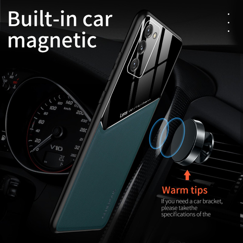 Luxury Silicone Car Magnetic Holder Phone Case For Samsung Galaxy Note 20 10 S20 S10 A71 A51 Ultra-thin Leather Protection Cover ► Photo 1/6