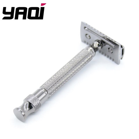 Yaqi Chrome Color Knurled 3pcs Safety Razor ► Photo 1/5