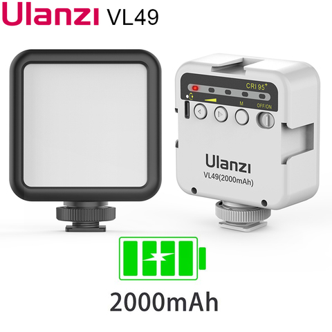 Ulanzi VL49 6W Mini LED Video Light 2000mAh Built-in Battery 5500K Photographic Lighting U Bright 2700K-3500K Vlog Fill Light ► Photo 1/6