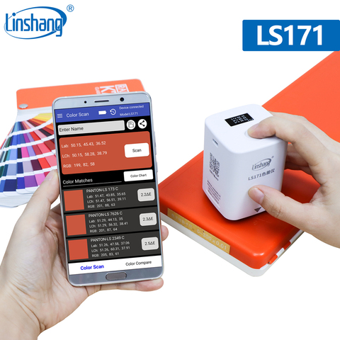 Linshang LS171 & LS170 colorimeter with color meter App for paint coating ceremic paper plastic textile metal color difference ► Photo 1/6
