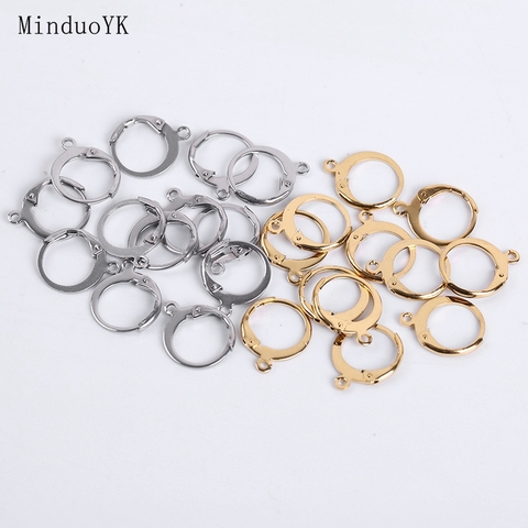 20 Pcs/Lot 14x12mm Stainless Steel Diy French Earring Hooks Wire Settings Base Hoops Earrings Accessories For Jewelry Making ► Photo 1/6