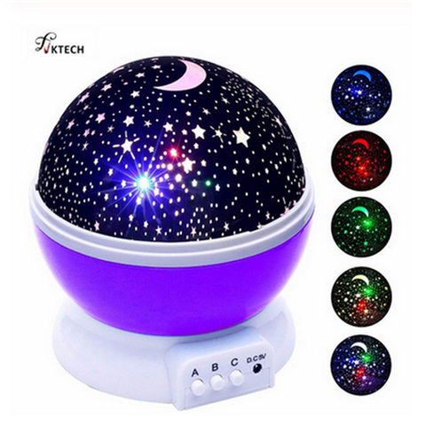 LED Rotating Night Light Projector Starry Sky Star Master Children Kids Sleep Romantic LED USB Projector Lamp Child Gifts ► Photo 1/6