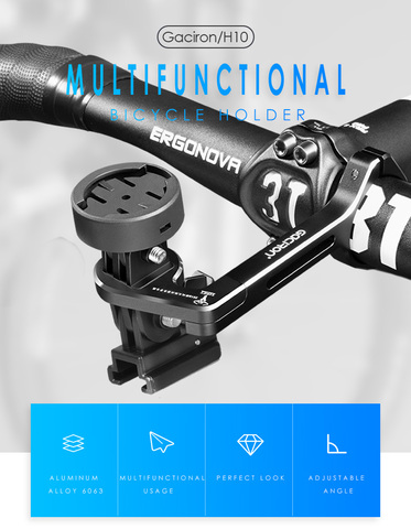 GACIRON H10 Mount Bracket Road Bike Aluminum alloy Multifunction Camera\Bicycle computer Holder Adjustable Handlebar ► Photo 1/6