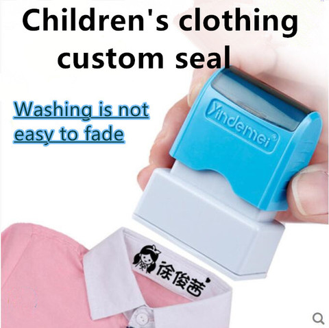 Customized Name Stamp Paints Personal Student Child Baby Engraved Waterproof Non-fading Kindergarten Cartoon Clothing Name Seal ► Photo 1/6