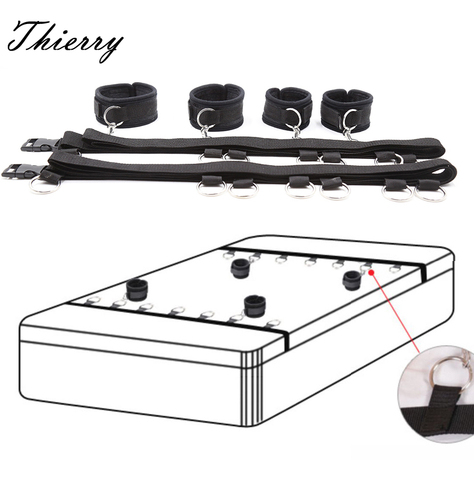 Thierry Adult Games Sexy Toy Bed Restraints Handcuffs Sex Toys For Couples Sex Products Tool Bondage Fixed Hand Ankle Erotic Toy ► Photo 1/6