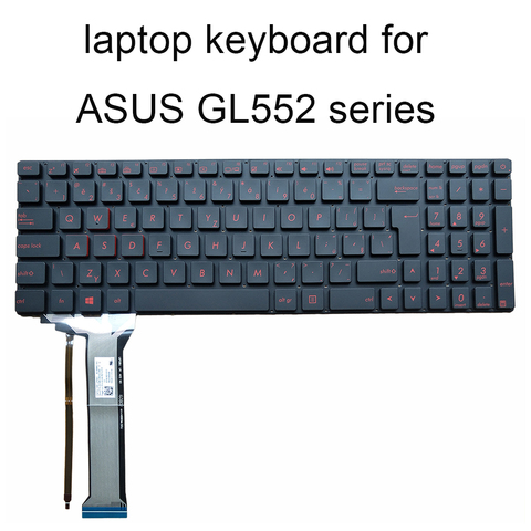 backlit keyboard for ASUS ROG GL552 GL552JX GL552V VW VX CZ Czech CS SK Slovakia blue red big keycap 9Z.N8BBU.S0C 0KNB0-662GSK00 ► Photo 1/6